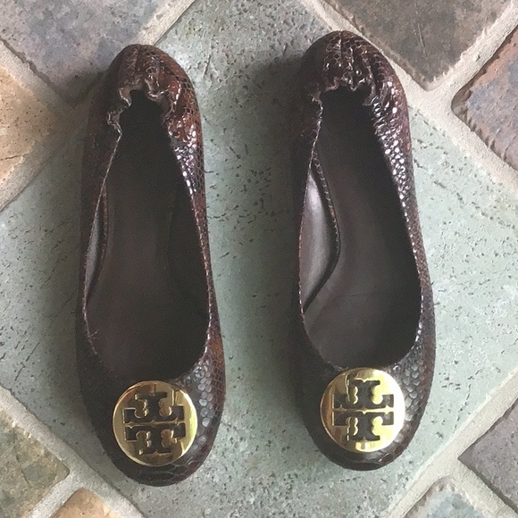 Tory Burch Shoes - Tory Burch Embosed Reva Flats